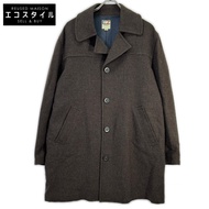 เสื้อโค้ทกระดุมเดี่ยว Z Zegna สีน้ำตาล ผ้าขนแกะ (Lambswool) ไซส์ M【สินค้ามือสอง】