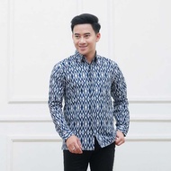 KEMEJA Men's Long Batik Shirt with Arjun Songket Motif, Men's Batik Shirt, Cool Men's Batik