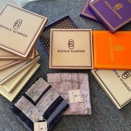 Buckle Scarves box motif square hijab motif