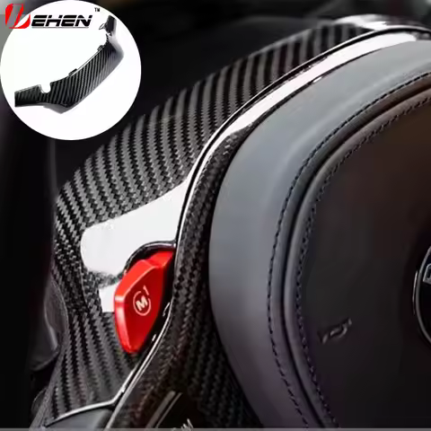 Fit For BMW 5 6 7 8 Series X3 X4 X5 X6 X7 X3M X4M X5M X6M 1PCS Carbon Fiber Car Steering Wheel Panel