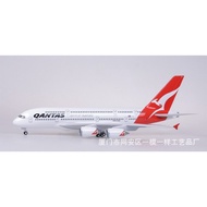 [With wheels and lights]1:160Qantas Airways Qantas Airbus A380Civil Aviation Aircraft Model Simulati