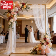 1.8M/2M/2.2M Wedding Metal Arch Stand Square Gold Round Balloon Backdrop Frame Wedding Rack Party De