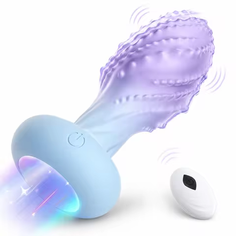 Wireless Anal Plug Vibrator for Men 360 Degree Rotation Butt Massager Remote Control LED Prostate St