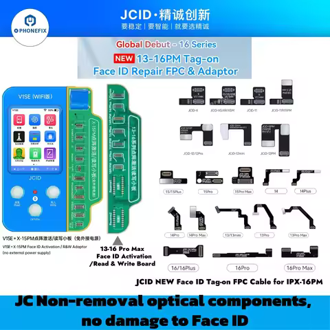 JC V1SE Wifi Programmer Non-removal Face ID Repair FPC Flex for iPhone X-13 15 16Pro Max Face ID Tru