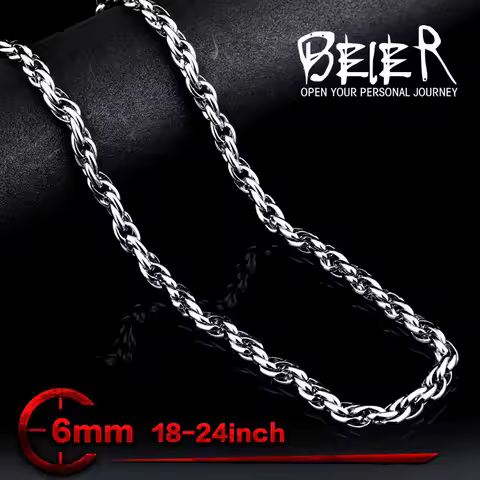 Wholesale 6mm Width Fashion Cool Stainless Steel Man's Cheap Chain Necklace BN1028