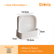 Storix Multi-functional Snack Plate Bone Spit Serving Plate PP Material White Dish Plates Dessert Pl