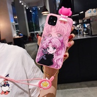 OPPO F19 Pro A94 5G Reno5 F Reno5 Lite F7 F9 F11 F11 Pro F17 Reno5 4G Reno5 5G F5 A73 2020 F17 Pro A93 Reno4 F Cute Sailor Moon Phone Case (Including Stand Doll &amp; Lanyard)