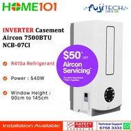 Fujitech Inverter Casement  Aircon 7500BTU  NCB-07CI