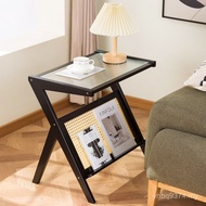 Glass Table Sofa Cabinet Side Tea Table Table Side Long Rainbow Small Bedside Small Table Creative T
