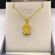 916 gold Auspicious Cloud Abacus Pendant /916 Good Luck Abacus Pendant women man