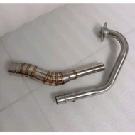 (LH) Big elbow open pipe stainless 51mm tmx raider150 carb/fi Euro bajaj ct100 Rusi ct125/150 Sneper135 Sonic motoposh for Daeng pipe/ aun sai4/Cha rama/Nlk exhaust/ nueng /pipe muffler