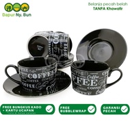 6 Pairs Of Cutlery, Full Print Coffee Cups, 6cups+6 Saucers/ Pedestal