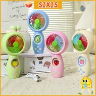 SIXIS Handheld Fan, Cooling Portable Mini Fan,  USB Rechargeable Hand Holding Fan Outdoor