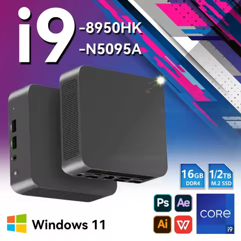 Windows 11 Pro Intel Core i9 8950HK N5095A Mini PC Computer 16GB 1TB 2TB 4K Gaming Computer WiFi6 US