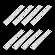 8 Pack 11" x 2" Metal Steel Flat Mending Plate White Straight Brace Bracket with Screws Joint Repair