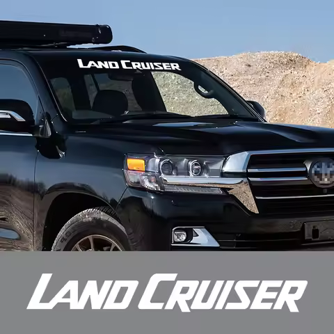For Toyota Land Cruiser 70 79 V8 J40 J200 GX VX ZX J300 Car Windshield Sticker Windscreen Vinyl PVC