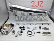 RACING Billet Intake Manifold For Supra 2JZ 2JZ-GTE Engine Intake Manifold Kits With 90MM THROTTLE B