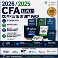 CFA Level 1 Comprehensive Study Pack 2026 |  UWorld & Wiley QBanks Mock Schweser Note, IFT, Mark Mel