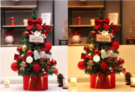 Trang trí noel Cây thông cao 60cm kèm đèn MẪU C06 FULL PHỤ KIỆN QT661