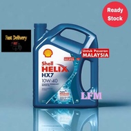 P.M Shell 10W40 (4 Liter) Helix HX7 10W40 Semi Synthetic Engine Oil - Proton Perodua Honda Toyota Ma