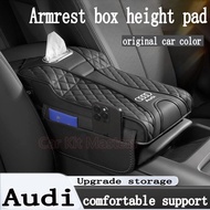 Audi A4 A3 Armrest box height pad high quality leather memory foam protective cover car central cont