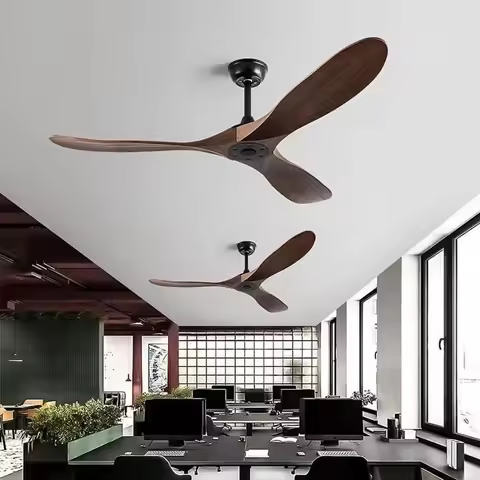 52 60 70 inch industrial retro lightless remote control decorative fan ABS retro large fan