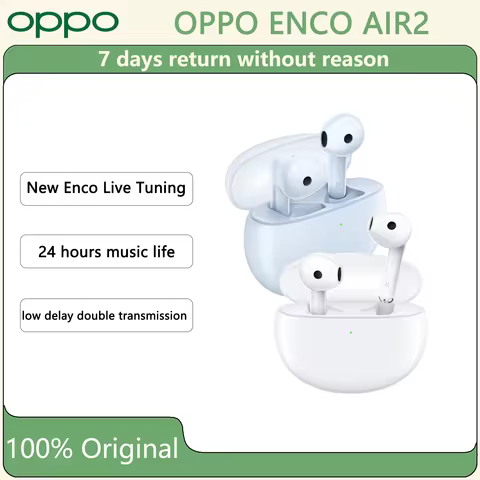 Original OPPO ENCO Air2 New Audio Version Earphone Wireless Bluetooth Headphones Air 2 Call Noise Re