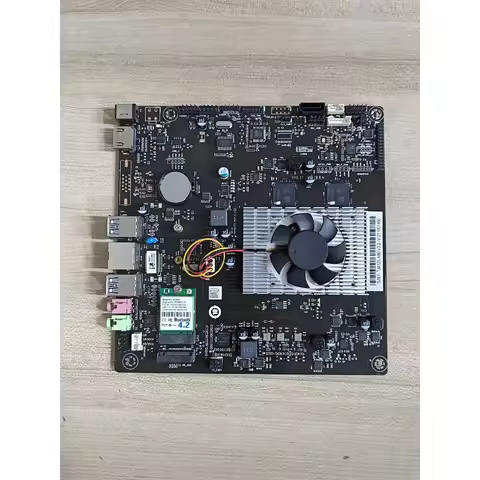 Used 17x17cm Mini ITX Motherboard F-TJ4125-A80 V3.2 J4125 2.0GHz 10W 8GB RAM M.2 SATA USB3.0 Gigabit