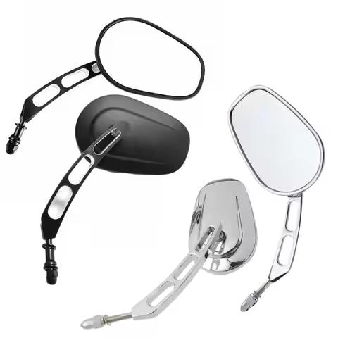 Motorcycle Side Mirror 8mm Threaded For Harley-Davidson Switchback FLD 2012-2017 Plastic Housing and