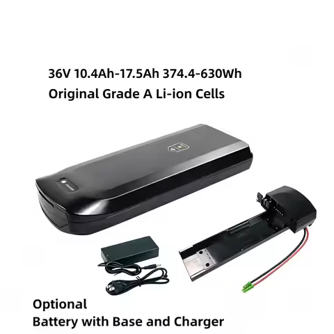 for Toplife E8000 E-4400 Amigo E-Active ebike battery 36V 10.4Ah 13Ah 15Ah 17.5Ah Rear Rack electric
