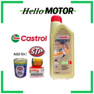 CASTROL POWER 1 4T 10W40 LUBRICANT ENGINE OIL LUBE MINYAK HITAM OIL MYK ITAM STP OIL TREATMENT FILTE