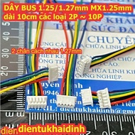 10 BUS STRINGS MX1.25mm MX1.27mm 2 different pins 1.25mm 1.27mm colorful wire 1 end length 10cm 2P 3
