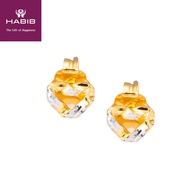 HABIB Herz White and Yellow Gold Earring, 916 Gold