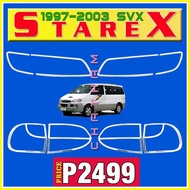 ☩ ∆ ❦ Hyundai Starex 1997 up to 2003 SVX ( Chrome ) Headlight Tail Light Cover -