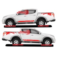 STIKER MOBIL HILUX TRITON 4X4 CUTTING STIKER MOBIL HILUX TRITON 4X4