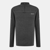 Karrimor Mens Xlite Seamless Running Mens 1/4 Zip (Black Marl) - Sports Direct