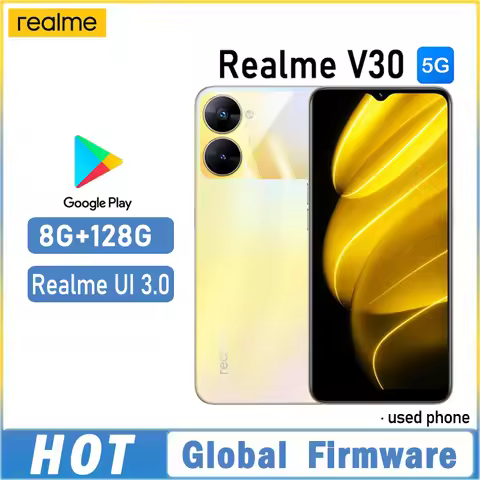 OPPO Realme V30 5G smartphone Global firmware 8GB 128GB MTk Dimensity 700 realme UI 3.0 6.5" Used Ph