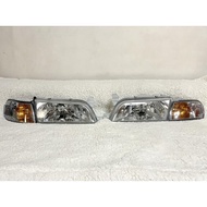 Toyota AE101 Big body Cristal White Glass Head Light & Clearance Light Set