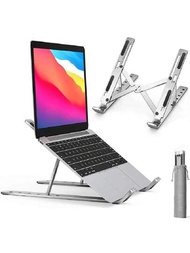 Soporte para laptop plegable y ajustable de aluminio para MacBook, PC, tablet y notebook con disipación de calor