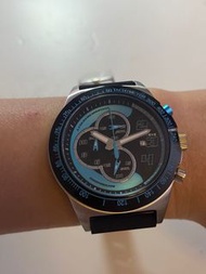 Stainless steel chronograph watch鋼手錶膠帶