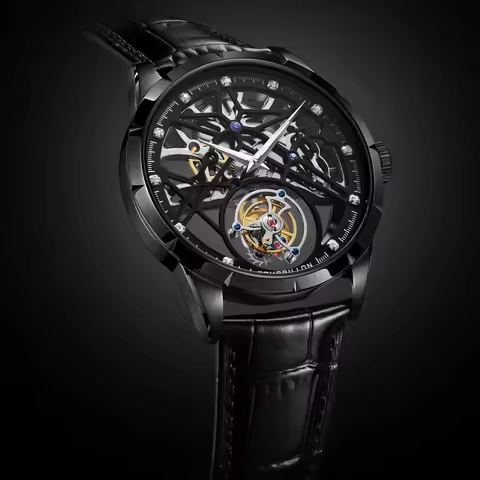 AESOP Real Tourbillon Watches Skeleton Movement for Men Skeleton Clock Luxury Sapphire Waterproof Me