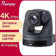 Runpu 4k30fps 20x Optical Zoom Ai-tracking Ptz Hdmi Camera Lan Poe Live Streaming Broadcast Video Co