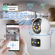 [Fnkvision]Hapsee 2-EYE Camera VIEWS 2 SCREEN at the same time, 8Mpx rotates 360 degrees, color nigh
