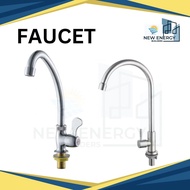 N.E.B || Stainless Steel Kitchen Faucet Wall Faucet Counter Mount Sink Tap Lavatory Basin