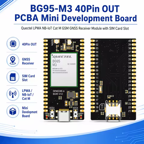 BG95-M3 40Pin OUT PCBA Mini Development Board Quectel LPWA NB-IoT Cat M GSM GNSS Receiver Module wit