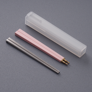 台灣第一筷 台灣製 316不鏽鋼 隨身筷 粉紅色