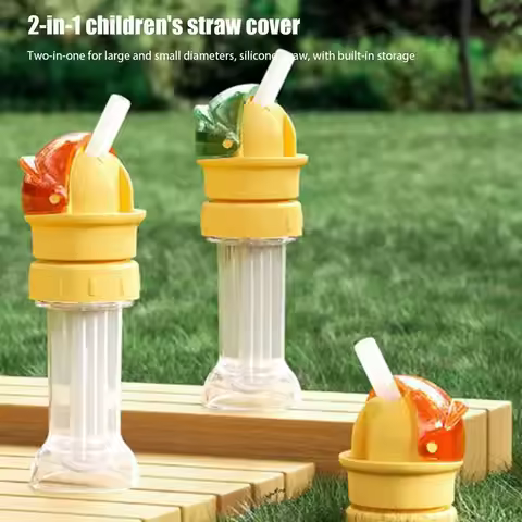 Water Bottle Top Adapter Silicone Water Bottle Adapter with Straw Water Bottle Tops for Most Standar