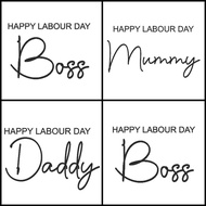 STICKER   HAPPY LABOUR DAY - SIZE A5