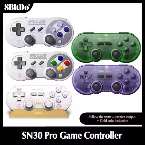 8BitDo SF30 Pro SN30 Pro Game Controller Wireless Bluetooth Gamepad Joystick for Windows Android mac