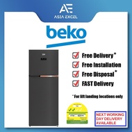 BEKO RDNT401E50VZK 375L DARK SILVER TOP FREEZER REFRIGERATOR